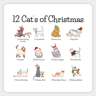 12 Cat’s of Christmas Sticker